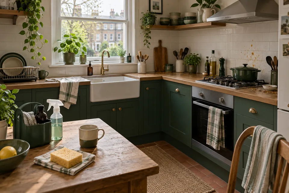 Illustration of an ordinary kitchen starting condition relevant to a cleaning quote